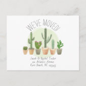 Waterverf Cactus We hebben de aankondiging verplaa Briefkaart (Voorkant)