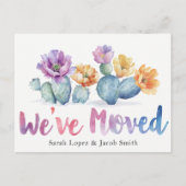 Waterverf Cactus We hebben de aankondiging verplaa Briefkaart (Voorkant)