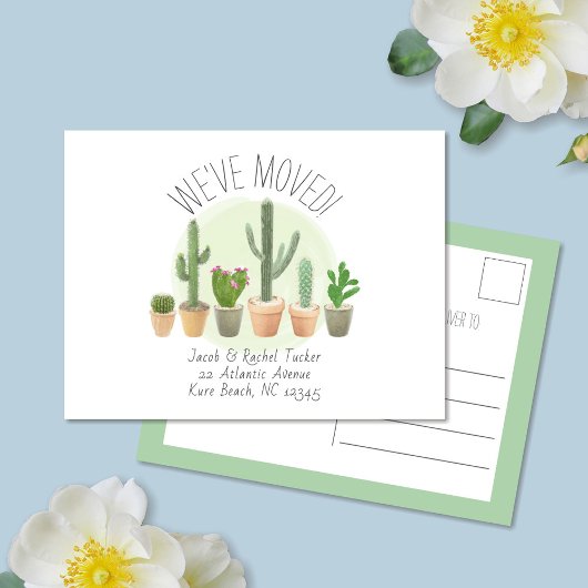 Waterverf Cactus We hebben de aankondiging verplaa Briefkaart
