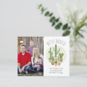 Waterverf Cactus We hebben de aankondiging verplaa Briefkaart (Staand voorkant)