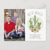 Waterverf Cactus We hebben de aankondiging verplaa Briefkaart (Voorkant)