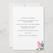 Waterverf Cactus We hebben New Home Moving Aankondiging (Achterkant)