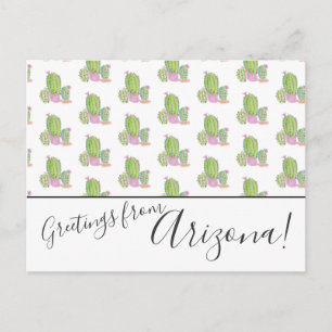 Waterverf Cactus We verhuisden Arizona Post Cards Briefkaart
