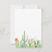 Waterverf Cactus Wedding RSVP Kaartje (Achterkant)