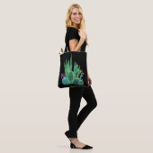 Waterverf, cactus werpen kussen tote bag (Op model)