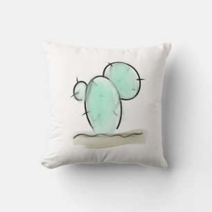waterverf cactus woestijn arizona handgetekend gro kussen