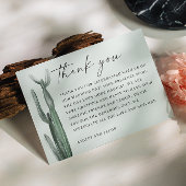 Waterverf Cactus | Zuidwestelijke Botanische bruil Bedankkaart