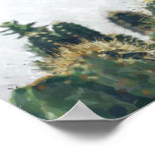 Waterverf cactusdruk | 10x8 poster (Hoek)