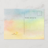 Waterverf cactussen bewegend aankondigingskaart (Achterkant)