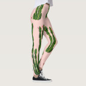 Waterverf Cactussen: bloeiend naadloos patroon Leggings (Rechts)