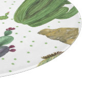 Waterverf cactussen, naadloos natuurlijk patroon. snijplank (Hoek)