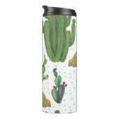 Waterverf cactussen, naadloos natuurlijk patroon. thermosbeker (Geroteerd rechts)