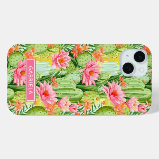 Waterverf Cactussen Persoonlijk Case-Mate iPhone Case (Achterkant (horizontaal))