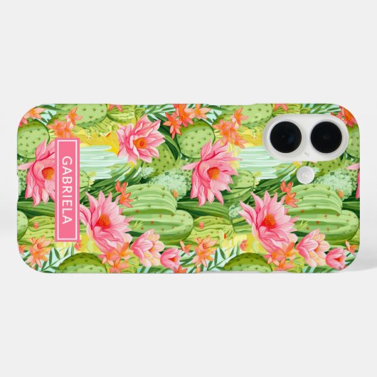 Waterverf Cactussen Persoonlijk Case-Mate iPhone Case (Achterkant (horizontaal))