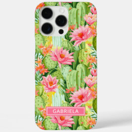 Waterverf Cactussen Persoonlijk iPhone 16 Pro Max Hoesje