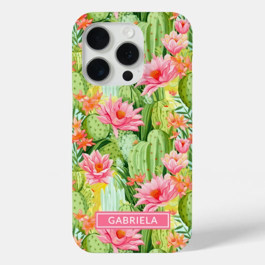Waterverf Cactussen Persoonlijk Case-Mate iPhone Case (Achterkant)