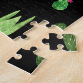 Waterverf Cactussen Plant Naadloze Achtergrond Legpuzzel (Zijkant)