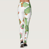 Waterverf Cactussen: Tropisch tuinpatroon. Leggings (Achterkant)