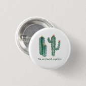 Waterverf Cactussen vormen Ronde Button 3,2 Cm (Voorkant /achterkant)