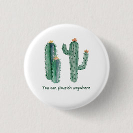 Waterverf Cactussen vormen Ronde Button 3,2 Cm