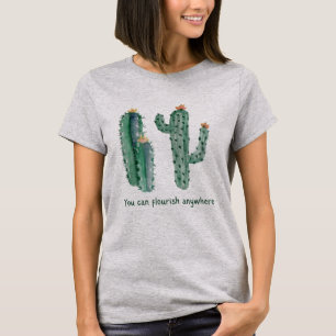 Waterverf cactussen vormen t-shirt