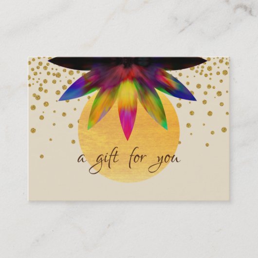 Waterverf Cadeaucertificaat Lotus Flower Yoga Visitekaartje (Voorkant)