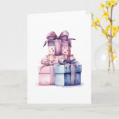 Waterverf cadeaudozen kaart (Gele Bloem)