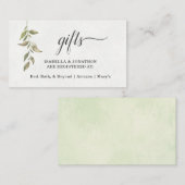 Waterverf Cadeauregister invoegen / Enclosure uitn Informatiekaartje (Voorkant / Achterkant)