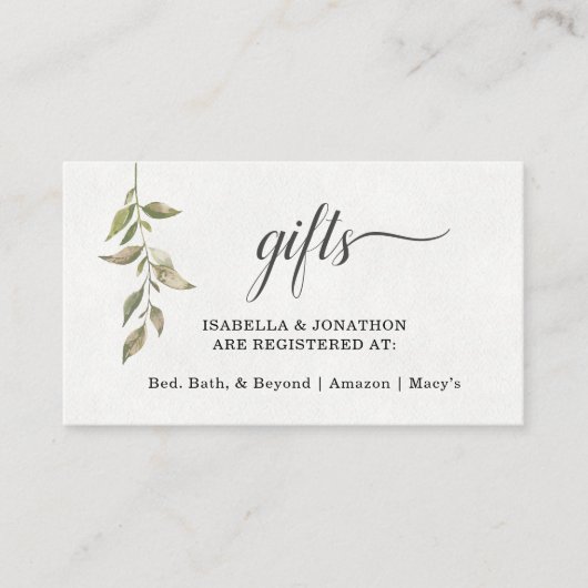 Waterverf Cadeauregister invoegen / Enclosure uitn Informatiekaartje (Voorkant)