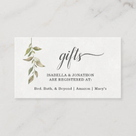 Waterverf Cadeauregister invoegen / Enclosure uitn Informatiekaartje