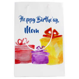 Waterverf cadeaus, cadeaus, Happy Birthday, Medium Cadeauzakje