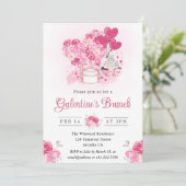 Waterverf Cake en Gifts Galentine's Brunch Kaart (Staand voorkant)