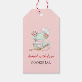 Waterverf Cake mixer bakkerij Cadeaulabel