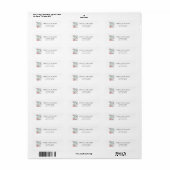 Waterverf Cake Mixer bakkerij retouradres Label (Full Sheet)