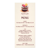 Waterverf cake patisserie cupcake dessert MENU (Voorkant)