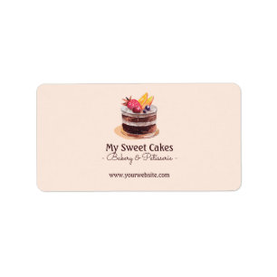 Waterverf cake patisserie cupcake Verpakking Etiket