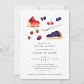 Waterverf Cakes en Vruchten Zoet Vrijgezellenfeest Kaart (Voorkant)