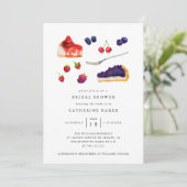 Waterverf Cakes en Vruchten Zoet Vrijgezellenfeest Kaart (Staand voorkant)