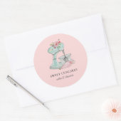 Waterverf Cakmixer & pipetzak Bakkerij Ronde Sticker (Envelop)