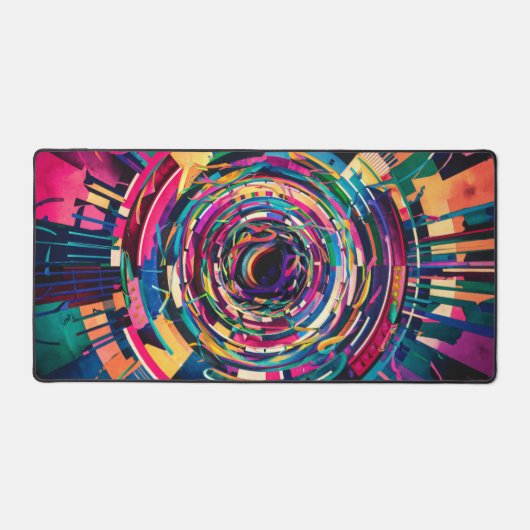 Waterverf caleidoscopisch Abstract Bureaumat (Voorkant)