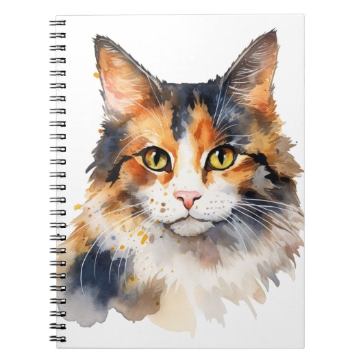  WATERVERF CALICO CAT NOTITIEBOEK (Voorkant)