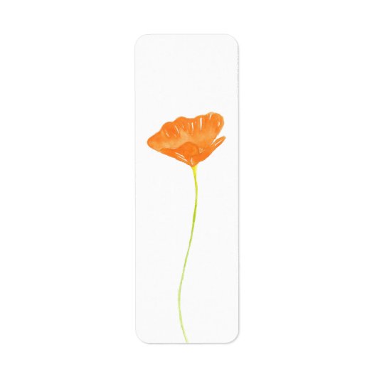 Waterverf California Poppy Etiket (Voorkant)