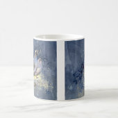 Waterverf California Quail Bird in Blue Koffiemok (Center)