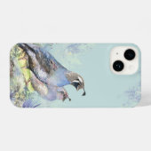 Waterverf California Quail Bird Natuur Art iPhone Hoesje (Achterkant horizontaal)