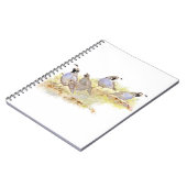 Waterverf California Quail Bird Natuur Art Notitieboek (Linkerzijde)