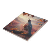 Waterverf California Quail Bird Natuur Art Tegeltje (Zijkant)