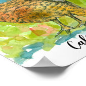 Waterverf California Quail Bird Poster (Hoek)