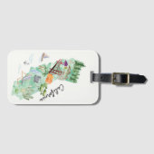 Waterverf California State Art Kaart Bagagelabel (Voorkant (horizontaal))