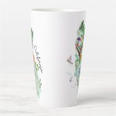 Waterverf California State Art Kaart Latte Mok (Voorkant)