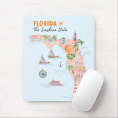 Waterverf California State Art Kaart Muismat (Met muis)